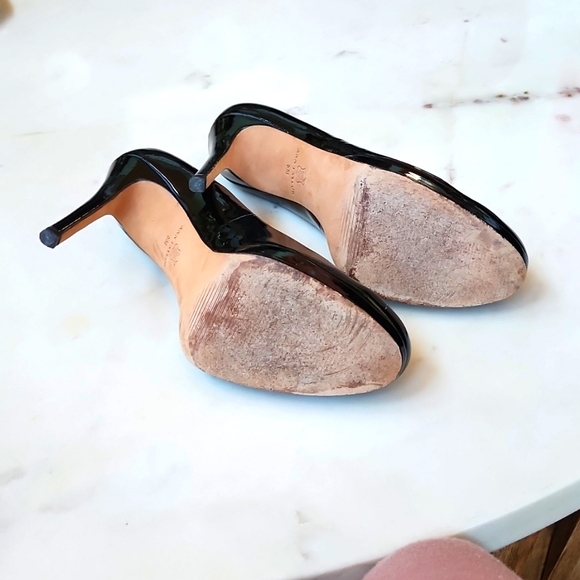 Ann Taylor black patent platform heels Size 8m - Picture 6 of 14